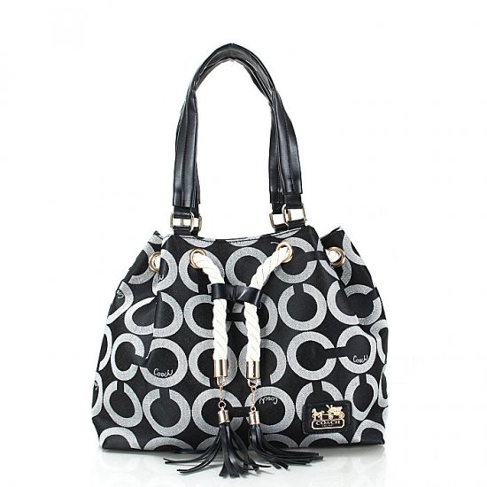 Coach Julia Logo Medium Grey Totes FEP | Women